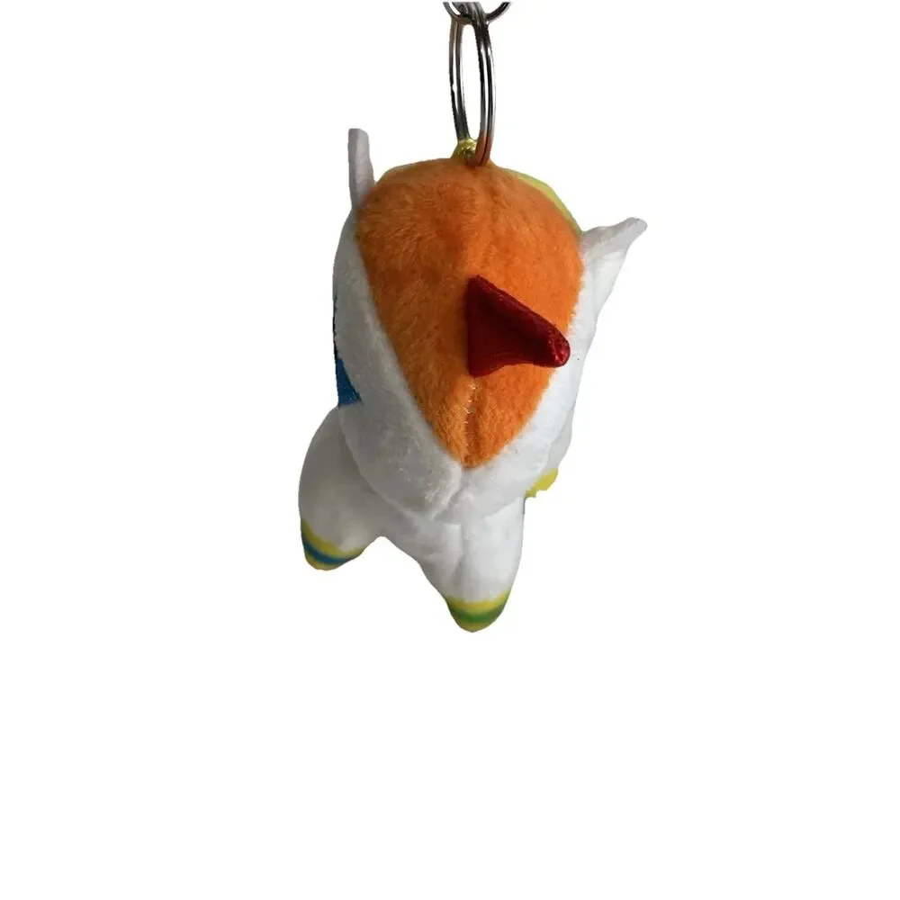 Tokidoki Unicorn White Colorful Stars Keychain Mini Plush 4” X 3.25”
